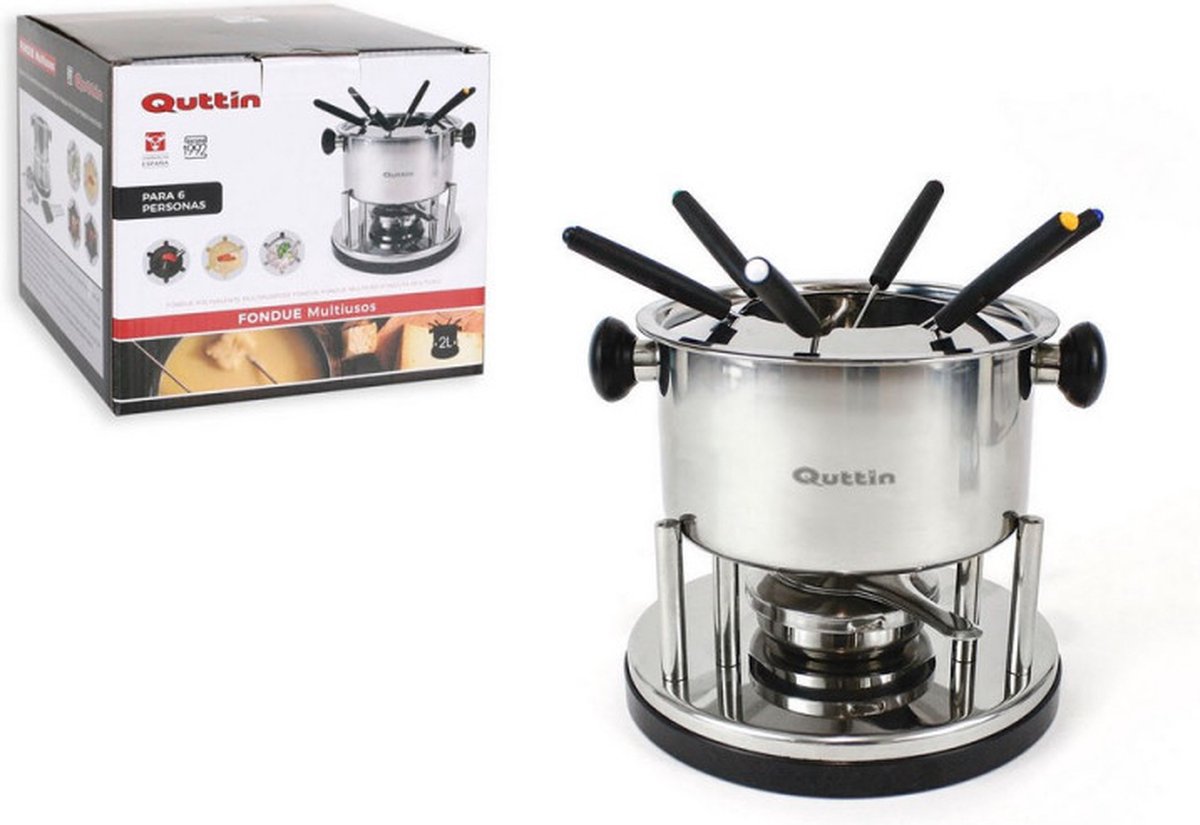 Quttin - multifunctionele fondue - stekkerloos - 6 fonduevorkjes