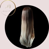 Beauty By Alexandra - Dégradé de Couleurs - Perruque Droite Avec Frange - Perruques Cheveux Longs Femme - Haute Qualité