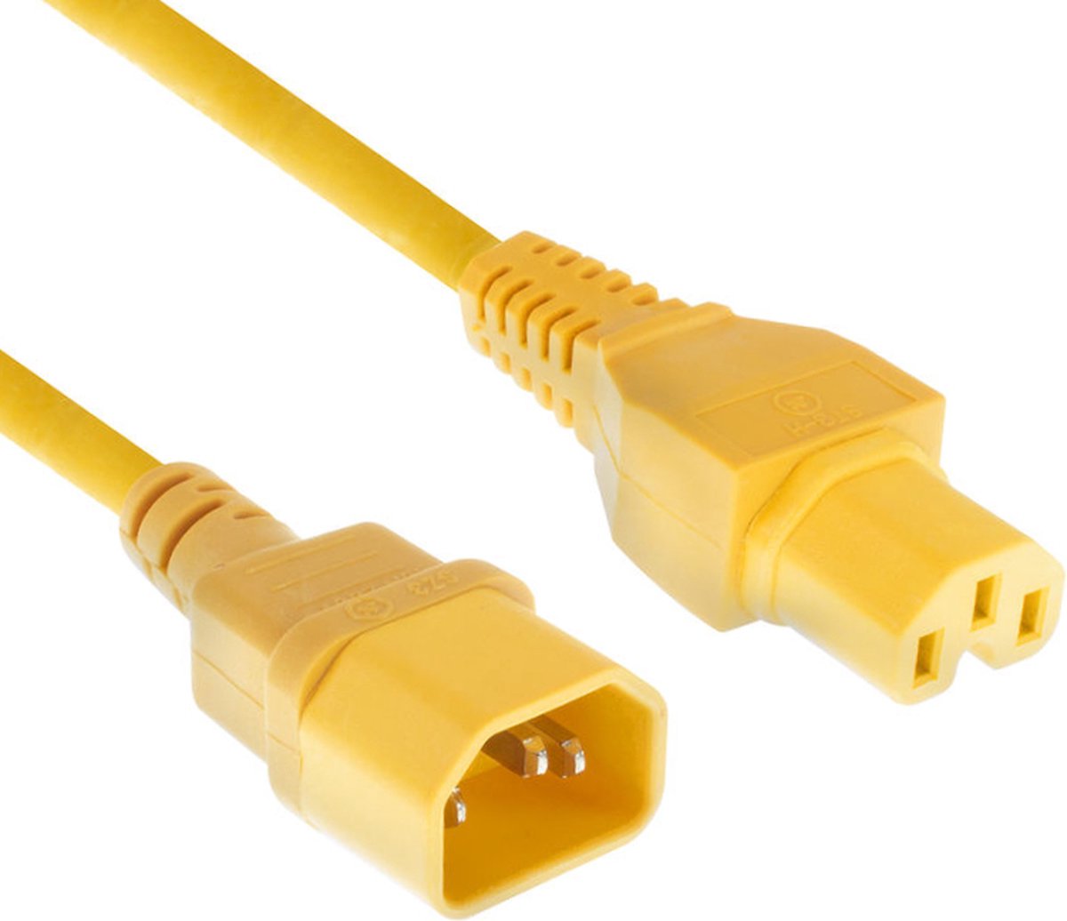 Image of ACT Netsnoer C14 - C15 geel 1,2 m AK5307