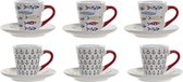Set van koffiekopjes DKD Home Decor Multicolour Keramiek (130 ml)