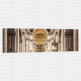 Muursticker - Altaar van Grote Witte Kathedraal - 150x50 cm Foto op Muursticker