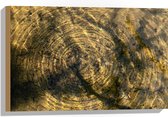 Hout - Vies Water met Regendruppels - 60x40 cm - 9 mm dik - Foto op Hout (Met Ophangsysteem)