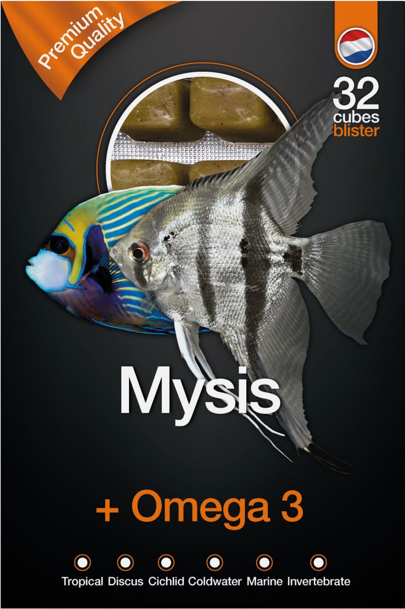 DS Mysis & Omega3 diepvries visvoer 100 gram | voedzame porties voor aquariumvissen Diepvries