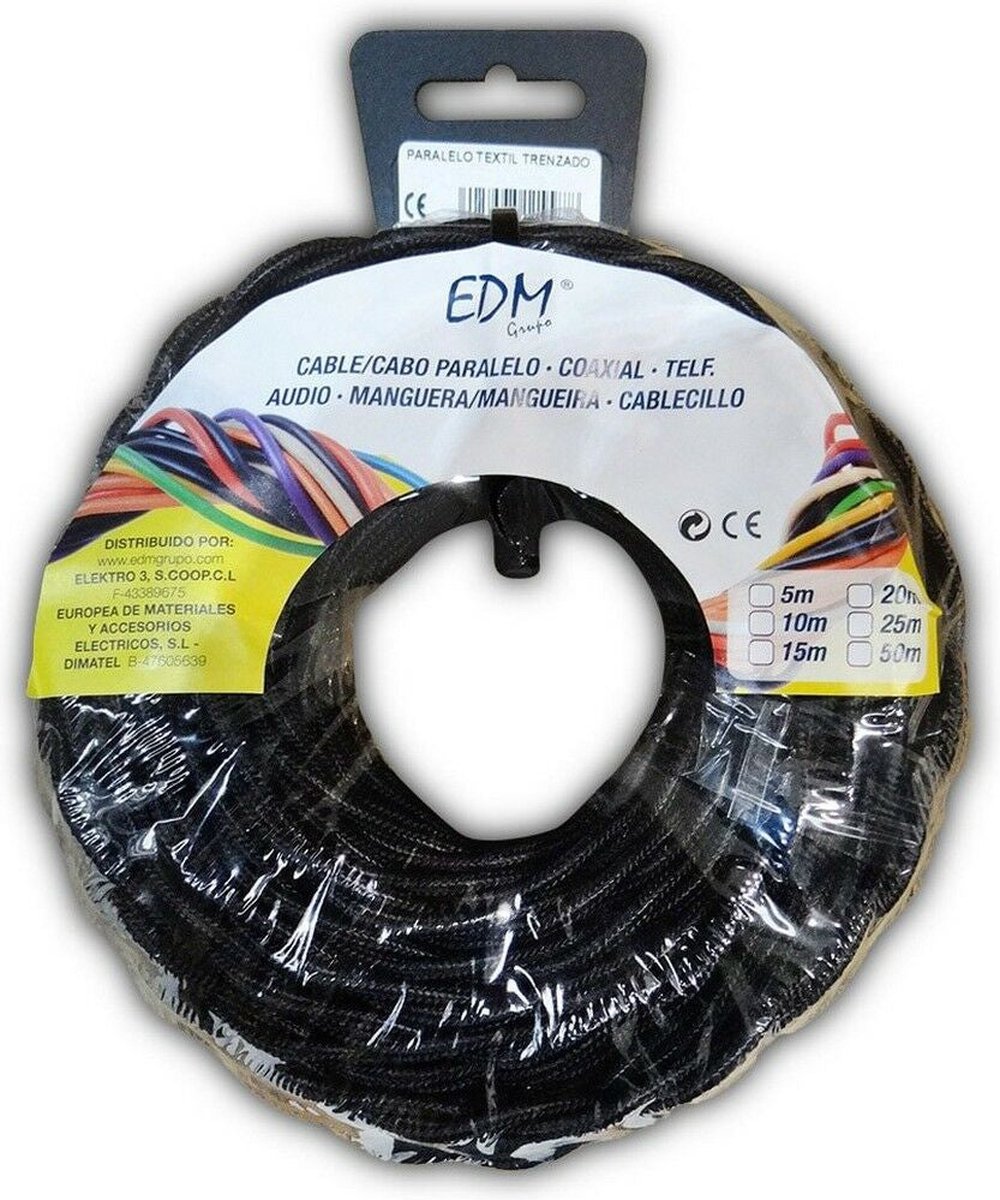Kabel EDM 2 x 1,5 mm Zwart 25 m