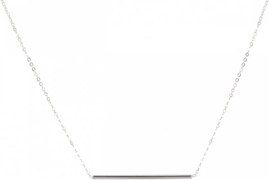 Lovenotes symboolcollier - zilver - ankerschakel - staafje - 39 + 4 cm