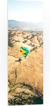 PVC Schuimplaat - Bergen - Luchtballon - Water - Bomen - 40x120 cm Foto op PVC Schuimplaat (Met Ophangsysteem)