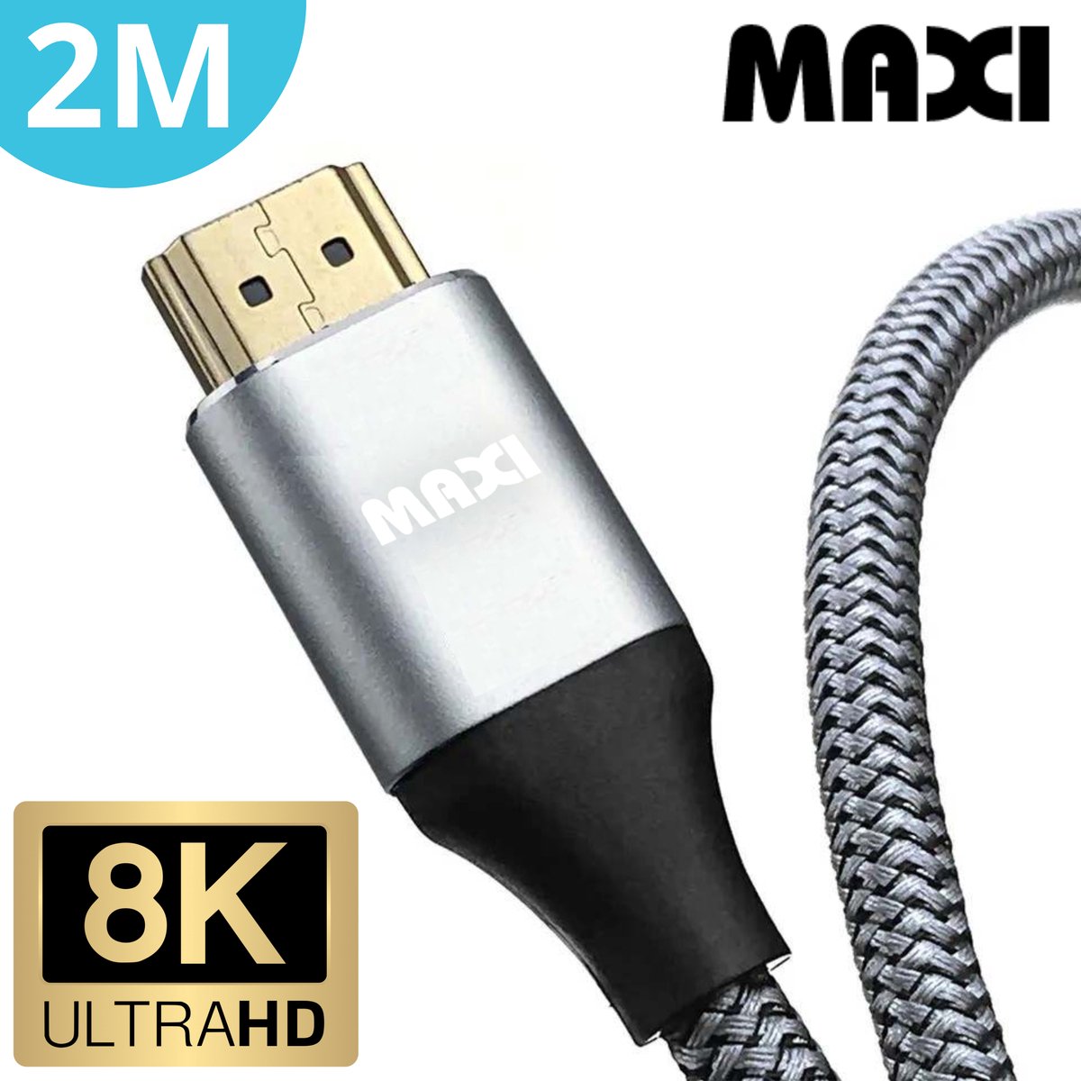 Maximania HDMI kabel 2 meter – HDMI 2.1 - Hdmi naar hdmi – 8k UHD - 4K UHD – Xbox – Ps5 – High speed HDMI