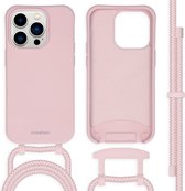 iMoshion Hoesje Geschikt voor iPhone 14 Pro Hoesje Met Koord - iMoshion Color Backcover met afneembaar koord - Roze