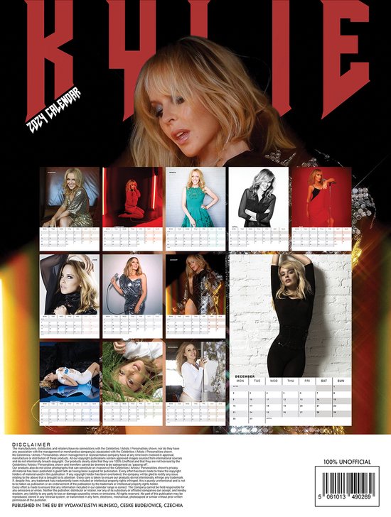 Kylie Minogue Calendrier 2024 A3