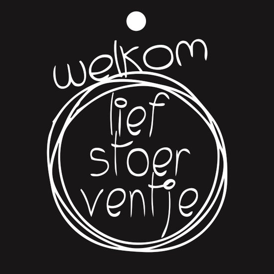 Luxe Bloemenkaartje - Cadeaukaartje - Label - Wenskaartje - 7x7cm - Zwart - Stoer Ventje - 20 Stuks - Met Boorgaatje
