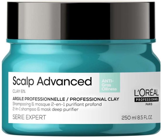 L’Oréal Professionnel - Scalp Advanced - Anti-Oiliness - Haarmasker voor slap, futloos of vet haar - 250 ml