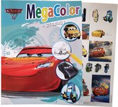 Disney Pixar Cars - Megacolor Turqoise - Kleurboek met +/- 130 kleurplaten en 1 stickervel - knutselen - kleuren - tekenen - creatief - verjaardag - kado - cadeau