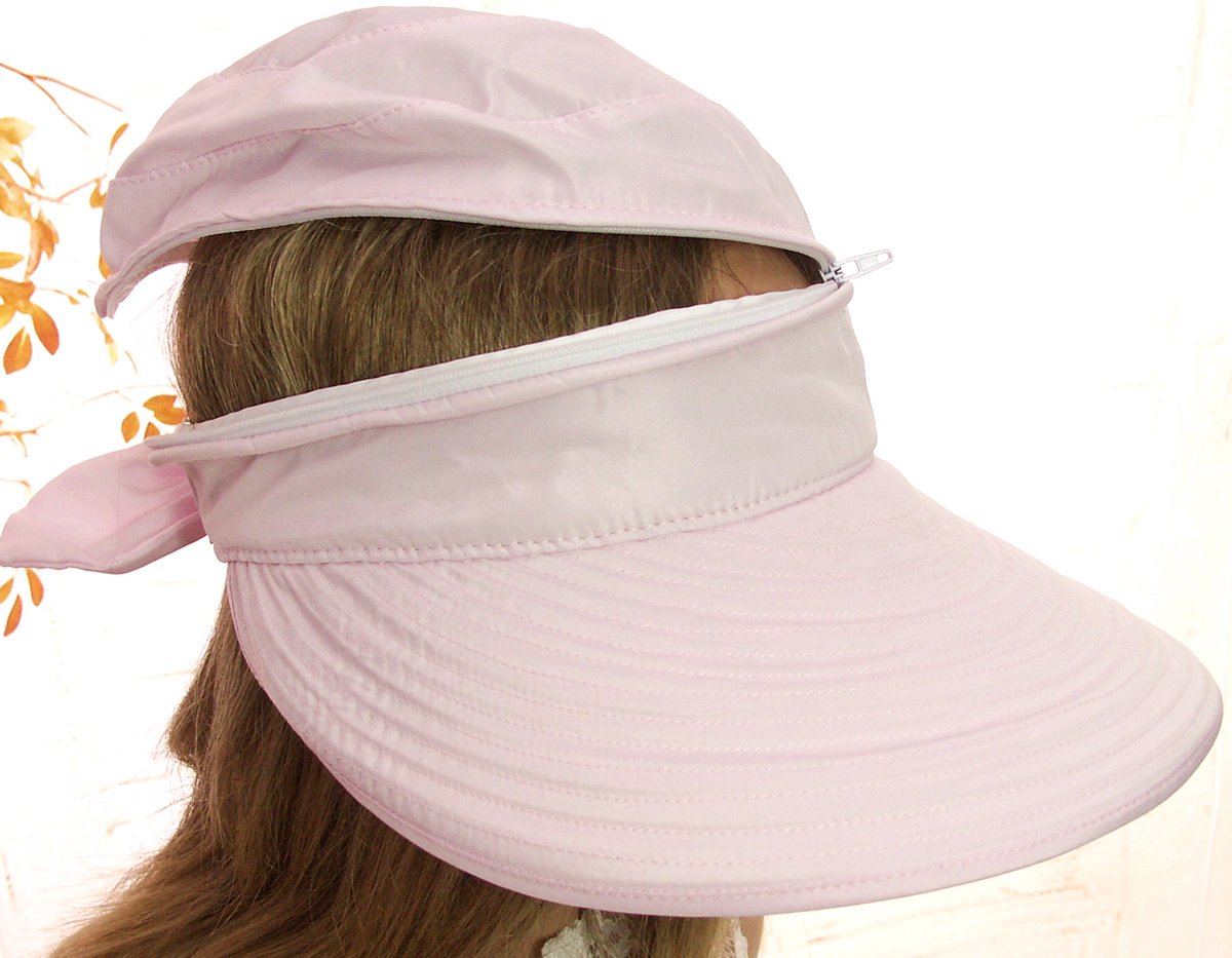 2-in-1 Opvouwbare Oprolbare Brede Rand Zonneklep Cap Upf 50 Uv Bescherming Zonnehoed Met Afneembare Nekbeschermer Capuchon Voor Reizen Vakantie Strand