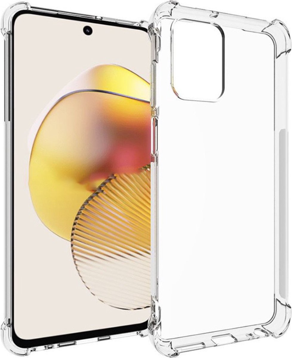 Anti-shock Back Cover voor de Motorola Moto G73 Transparant