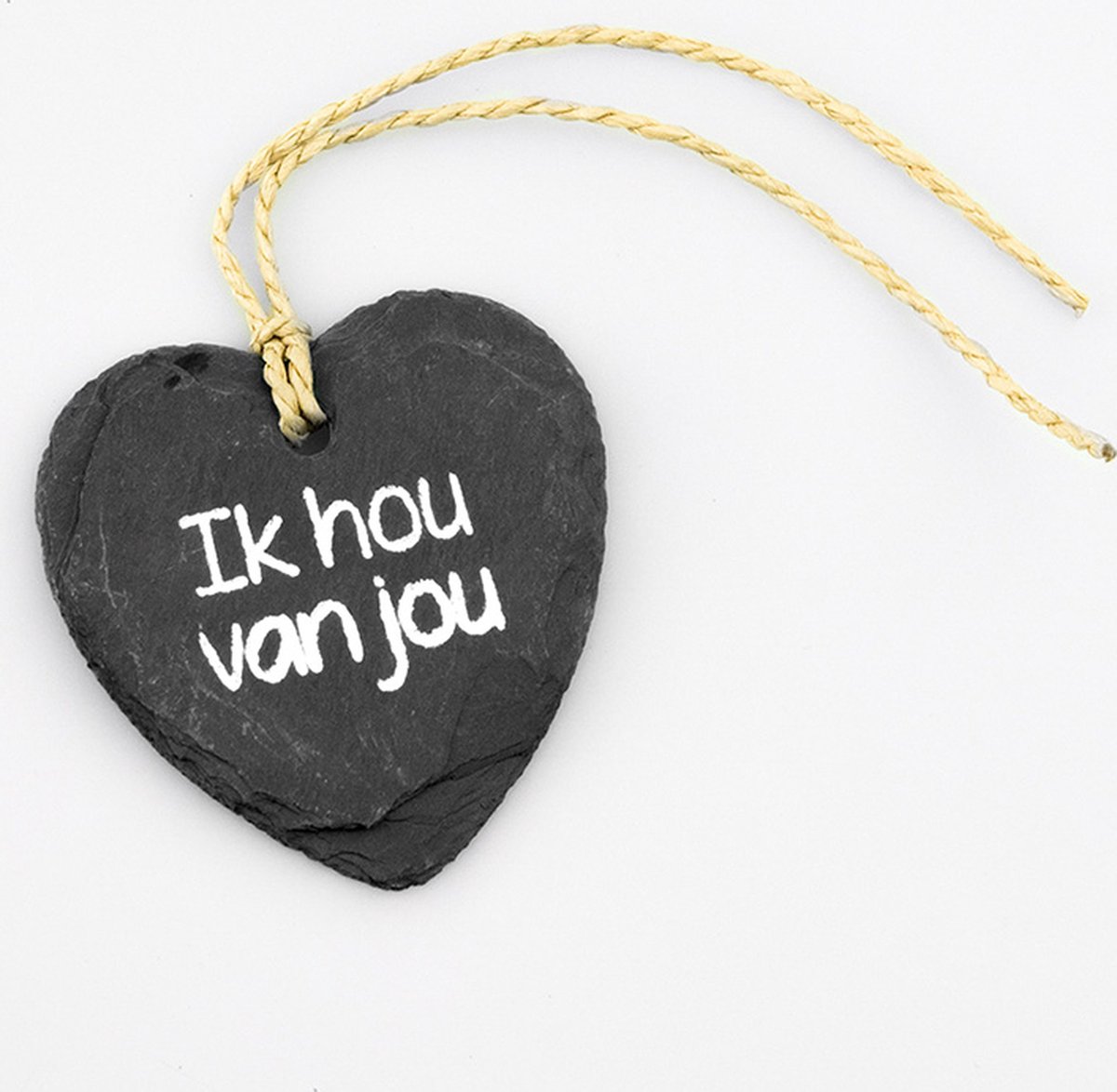 Paperdreams - Hartje Natuursteen - Ik hou van jou - Valentijnsdag versiering - Valentijnsdag cadeau - valentijnsdag