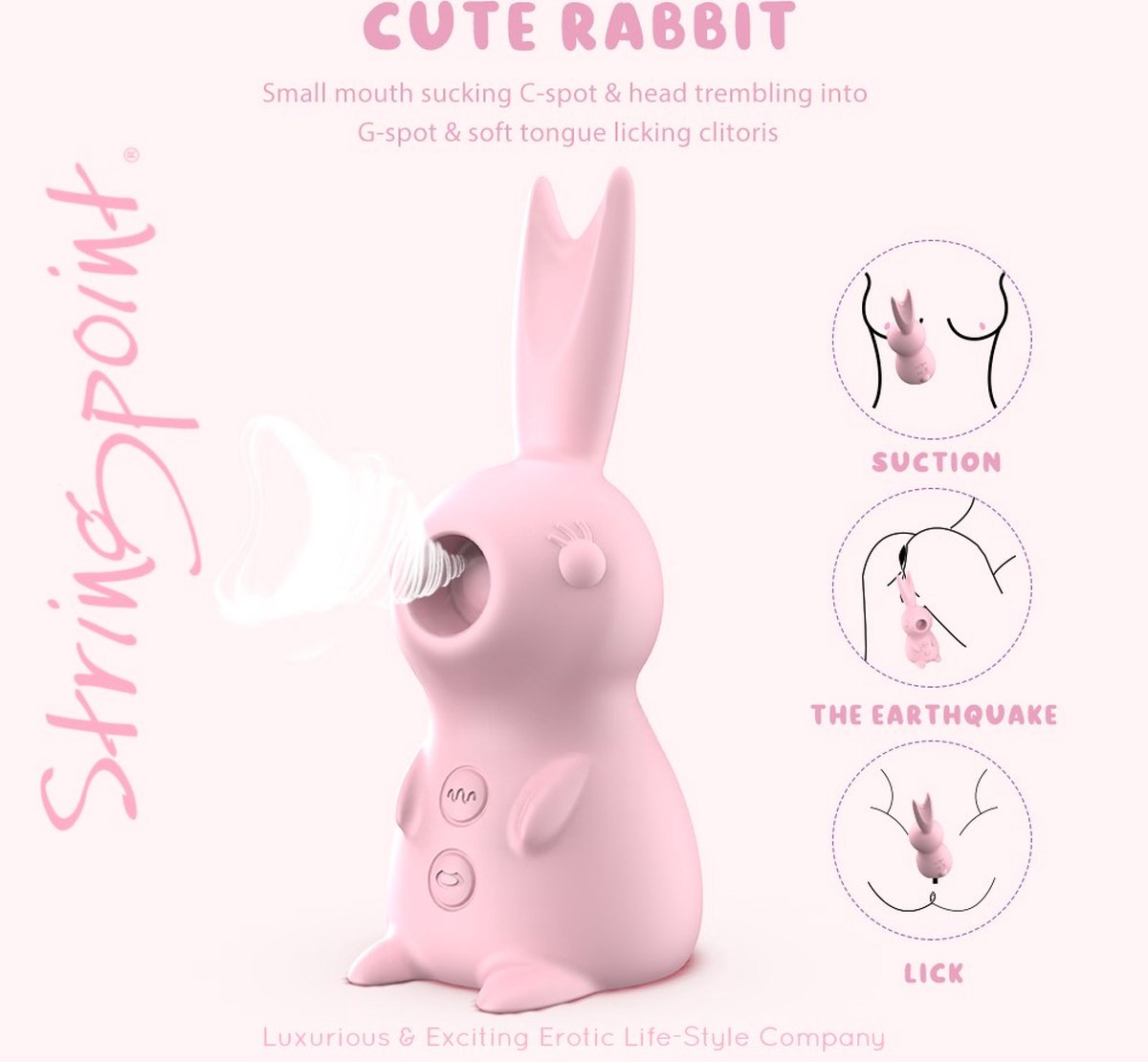 Stringpoint Clit Magic Kissing Bunny - Pink