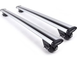 Dakdragers geschikt voor Skoda Yeti / Yeti Outdoor vanaf 2009 open dakrailing - Aluminium - Hoog laadvermogen 100kg - Wingbar Zilver - Merk Farad