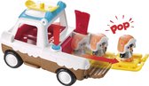 Klorofil De Winter Pickup Speelset - Speelgoedauto - Interactief Kinderspeelgoed - Met figuur uit de Pinguin familie - Vanaf 1.5 Jaar - 5-Delig - Kunststof