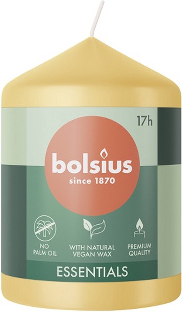 4 stuks Bolsius beige stompkaarsen 80/58 (17 uur) oat beige