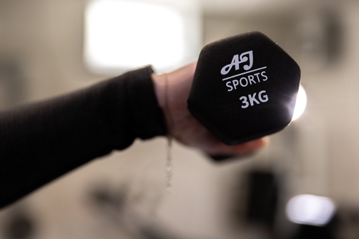 AJ-Sports Dumbells 3 kg - 2 x 3 kg dumbell - Gewichten - Dumbells set - Gewichten set - Halterset - Fitness gewichten - Krachttraining - Fitness – foto 7