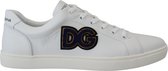Witte leren DG-logo casual sneakers schoenen