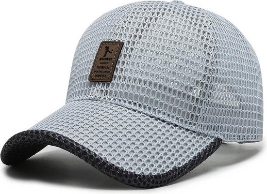 Baseball Cap Mesh – Ediko – Licht grijs met grijze rand – Unisex Pet – Ultra licht – Onesize