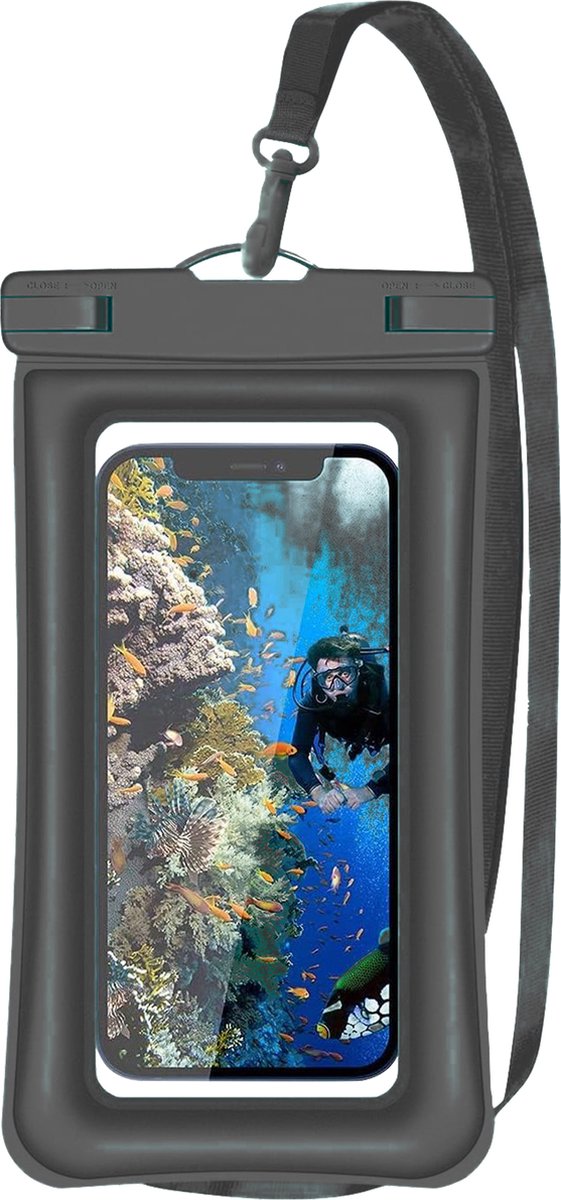 Waterdichte Telefoonhoesjes Drijvend - Universele Drybag Onderwater Zwart