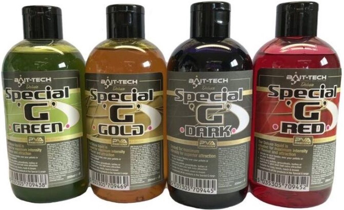 Bait-Tech Deluxe Liquid Special G (250ml) - Kleur : Gold