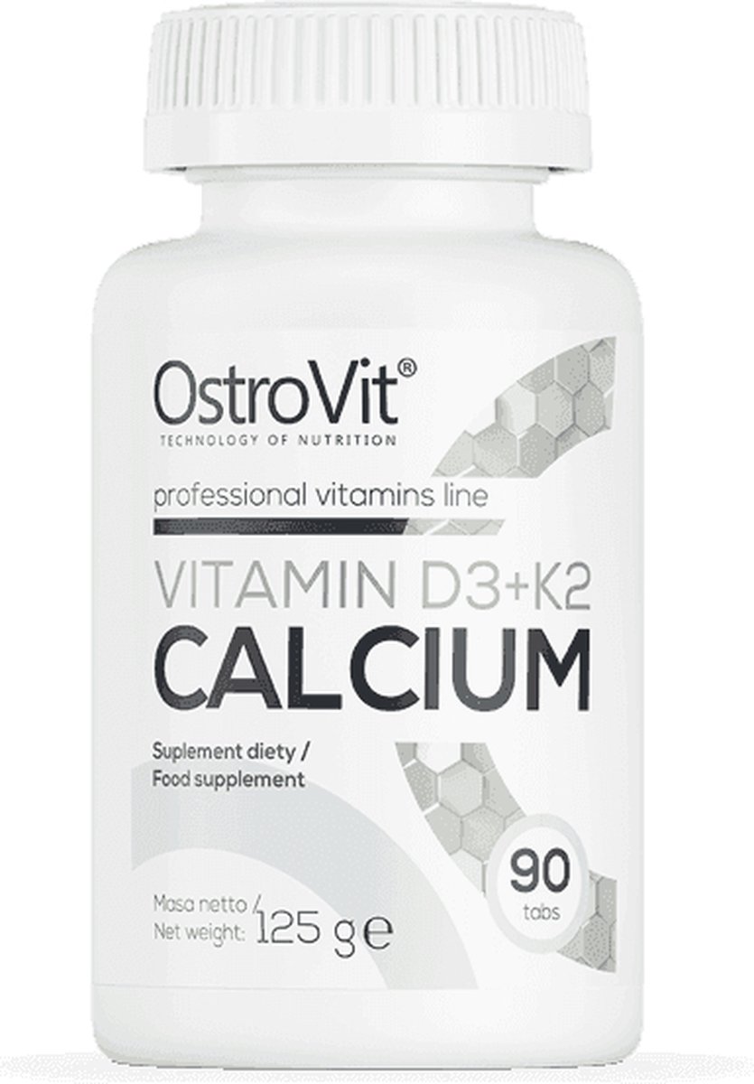 Vitaminen - 12 x Vitamin D3 + K2 + Calcium 90 Tablets OstroVit