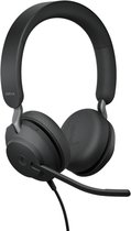 Jabra Evolve2 40 SE MS Stereo - Headset - op oor - met bekabeling - USB-C - ruisisolatie - gecertificeerd voor Microsoft Teams