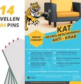 Tiger Guard® Anti Krab Vellen - Anti Krab Katten - Krabpaal - Bankbeschermer Kat - Meubelbescherming Katten - 14 XXL Vellen