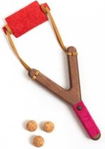 Kalid Medieval Toys - Katapult met kurken ballen - Luxe Editie Roze- Speelgoedwapen - Houten katapult - katapult - Houten speelgoed - slingshot