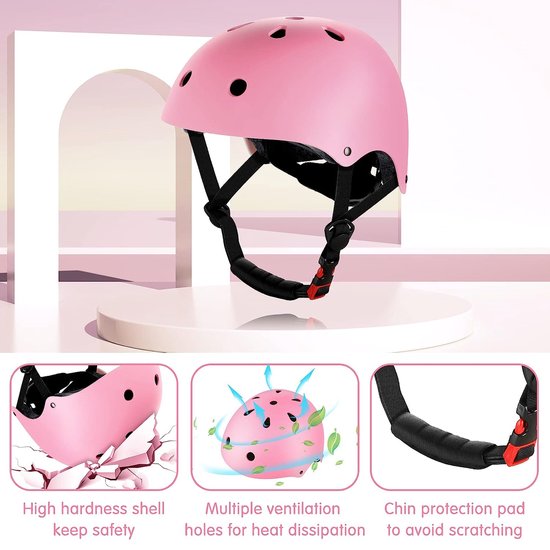 Kniebeschermers voor kinderen met helm, beschermende set voor kinderen van  3-10 jaar,... | bol.com