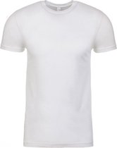 Men´s Sueded T-Shirt met ronde hals White - 3XL