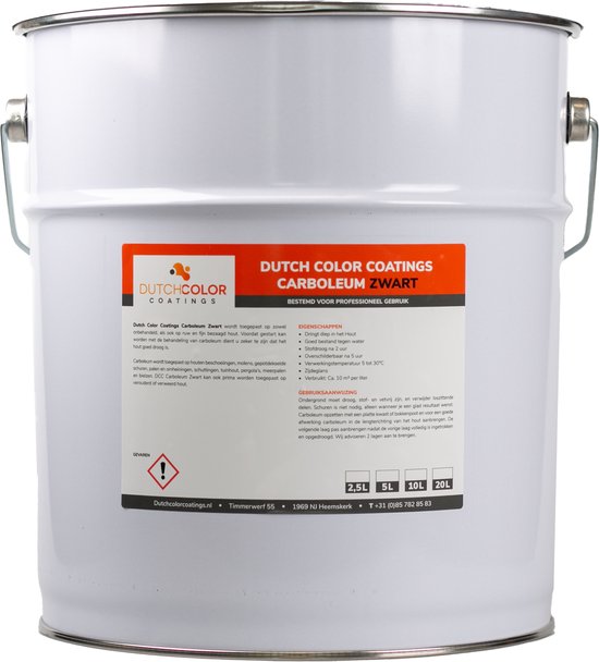 Dutch Color Carboleum Zwart 5L | bol