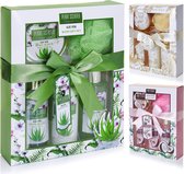 BRUBAKER Cosmetics Bad- en Doucheset Aloe Vera - Cadeautip Vrouw - Cadeau Idee - 5-delige Cadeauset - Moederdag cadeautje