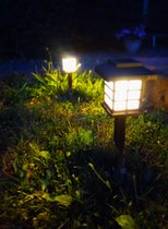 Settlein Tuinverlichting op Zonneenergie - Grondlicht - Automatisch Licht - Buitenlicht met Sensor - Waterdicht - Vochtbestendig - 6 stukken per set