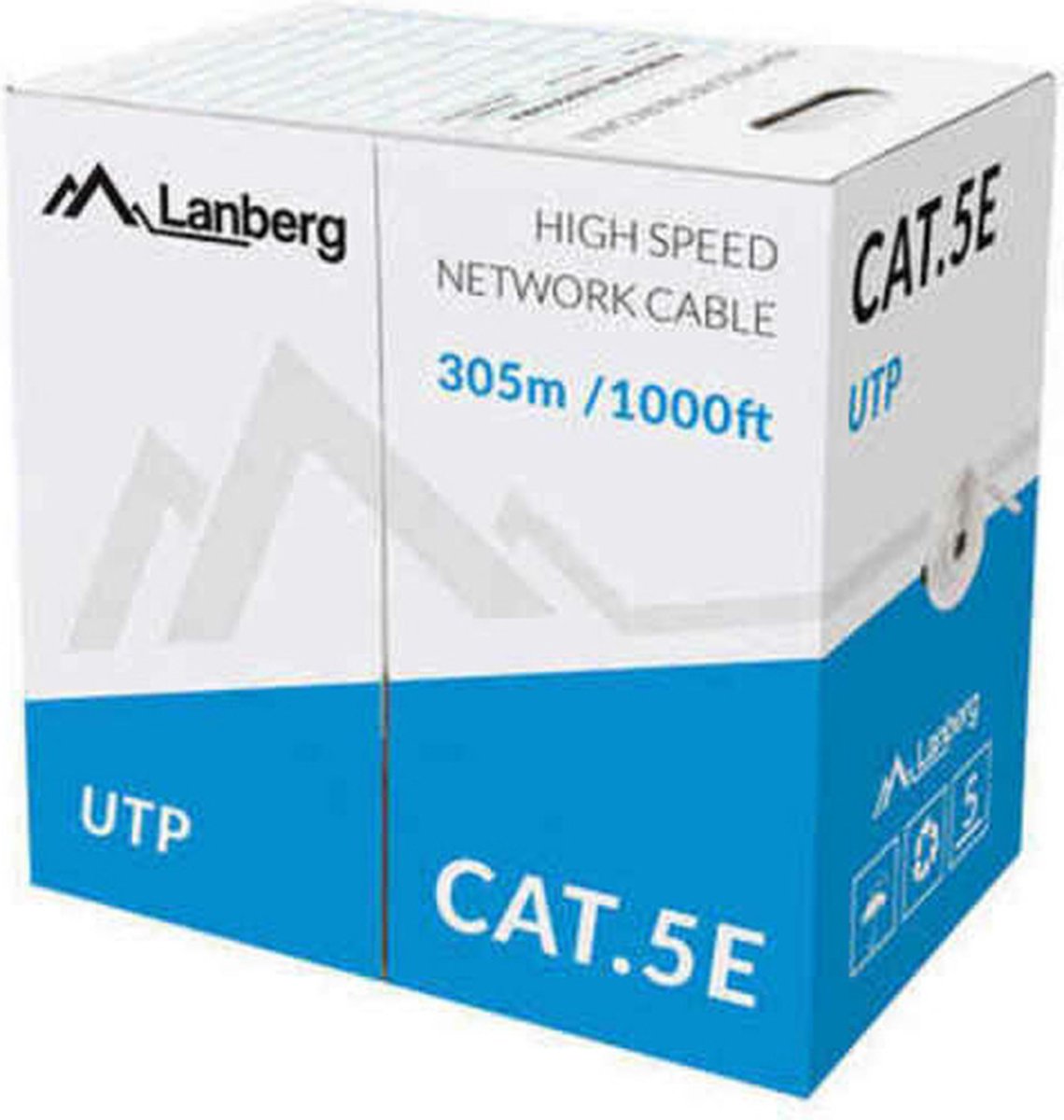 Stevige UTP-netwerkkabel categorie 5e Lanberg LCU5-10CC-0305-S Spoel 305 m