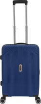 SB Travelbags Handbagage koffer 55cm 4 dubbele wielen trolley - Blauw - TSA slot