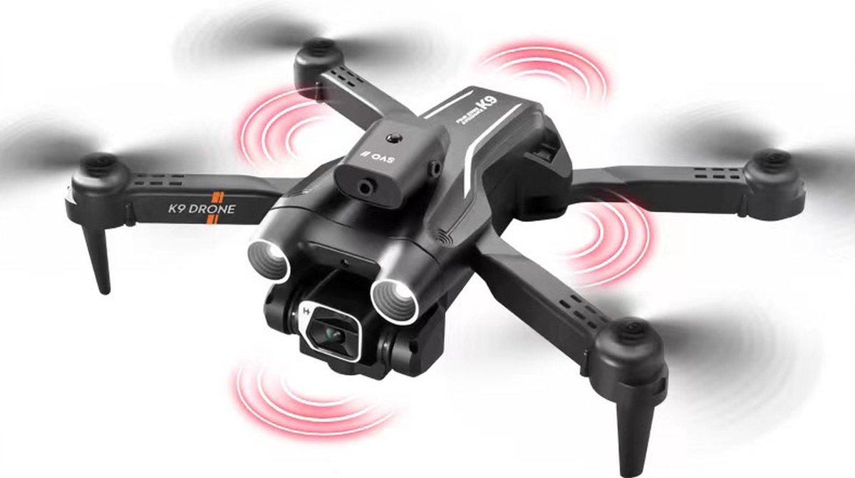 LUXWALLET Libra Light Max Drone – Drone Met Vierzijdige Obstakel Ontwijking - Drone Met Twee Camera’s - 480P – Opvouwbaar - 360° Vliegsysteem - Richtingspunt Vluchtmodus – Zwart