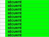 CombiCraft Standaard Bedrukte Polsbandjes SECURITÉ - Groen - 50 stuks (FR)