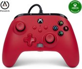 Manette filaire améliorée PowerA pour Xbox Series X|S - Rouge artisanal