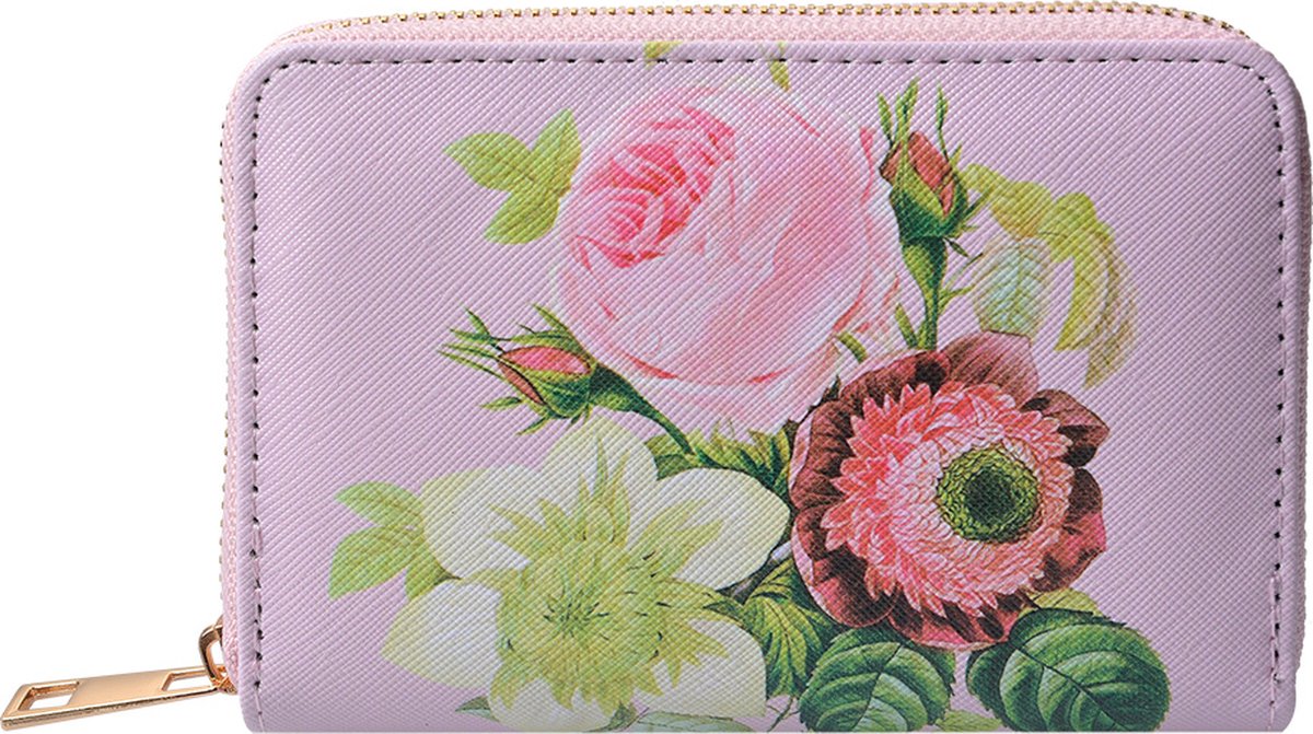 Juleeze Portemonnee 10x15 cm Roze Polyester Bloemen
