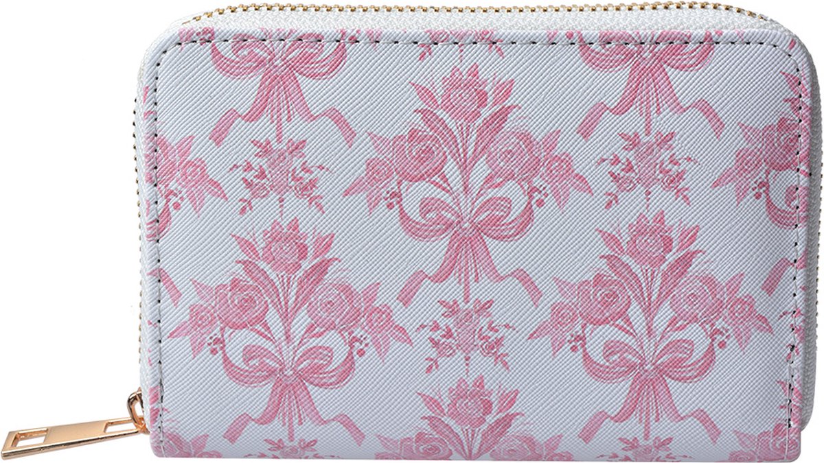 Juleeze Portemonnee 10x15 cm Wit Roze Polyester