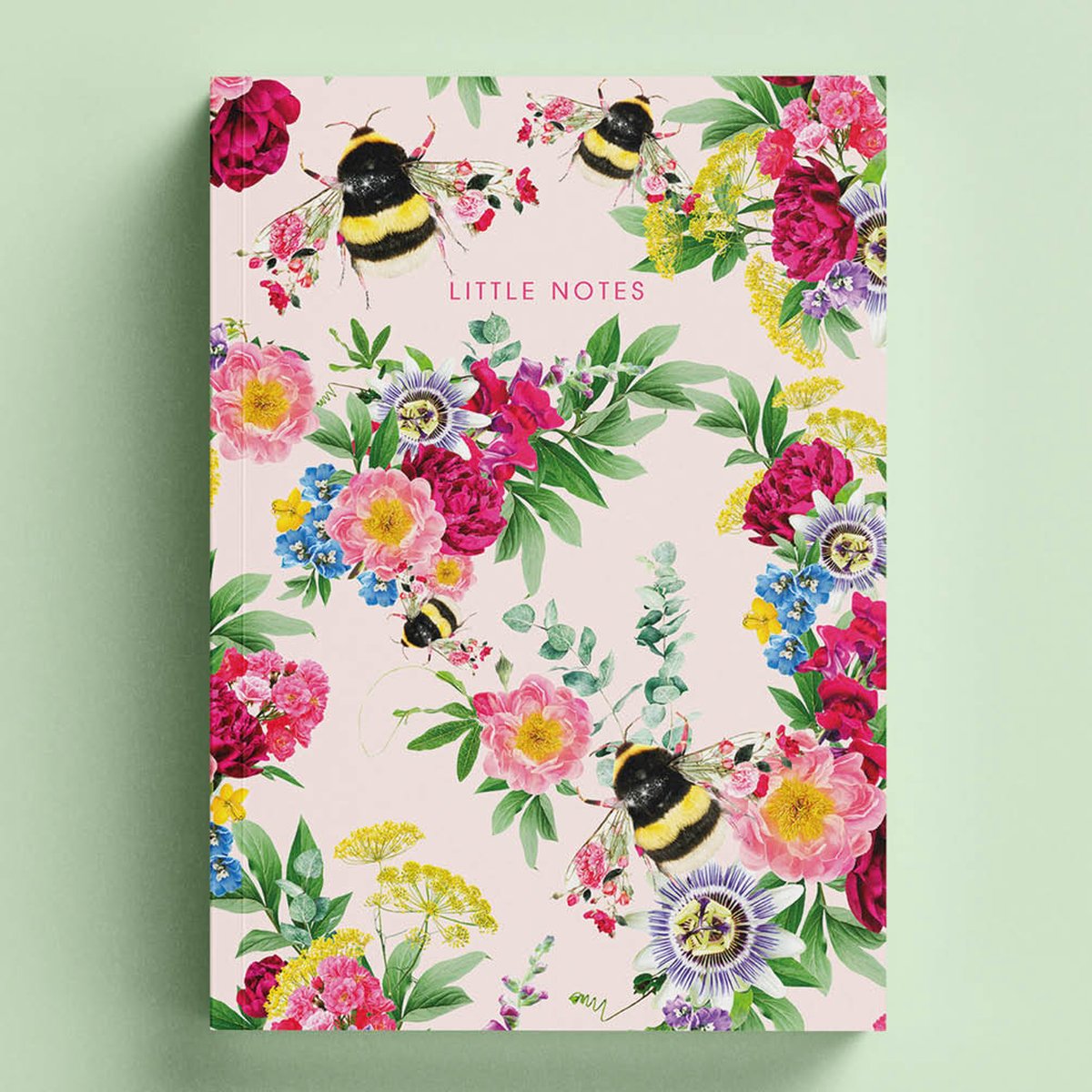 Lola Lined Notebook A6 Pink Bee