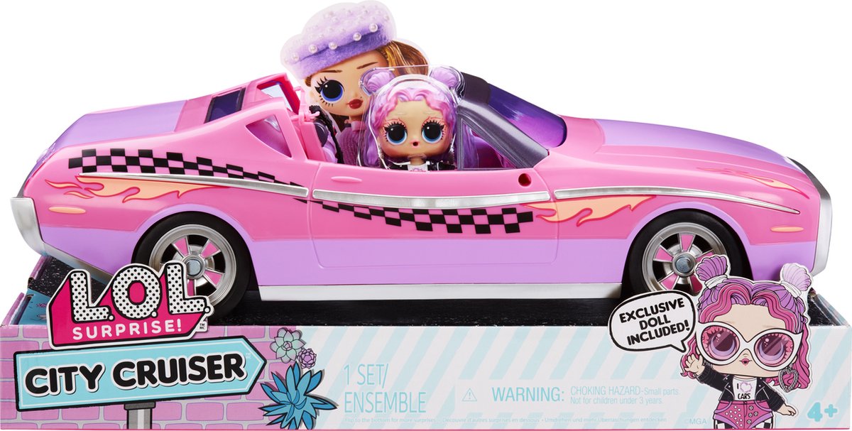 L.O.L. Surprise City Cruiser Auto - Roze/paarse cabrio - Met exclusieve minipop - Met modepop — afbeelding 2