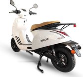 ESCOO Bayesa Wit Metallic - Elektrische scooter/brommer - 25 of 45km/h - BOSCH Motor - Uitneembare Lithium Accu