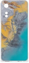 Leuk Hoesje OPPO A78 | A58 Telefoonhoesje Marble Blue Gold