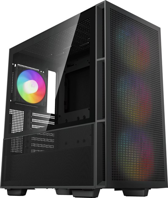 DeepCool CH560, Midi Tower, PC, Zwart, ATX, EATX, micro ATX, Mini-ITX, ABS, Staal, Gehard glas, Multi