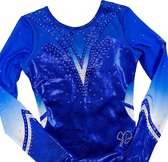 Sparkle&Dream Turnpakje Coco Blauw - Maat CSM 98/104 - Gympakje voor Turnen, Acro, Trampoline en Gymnastiek